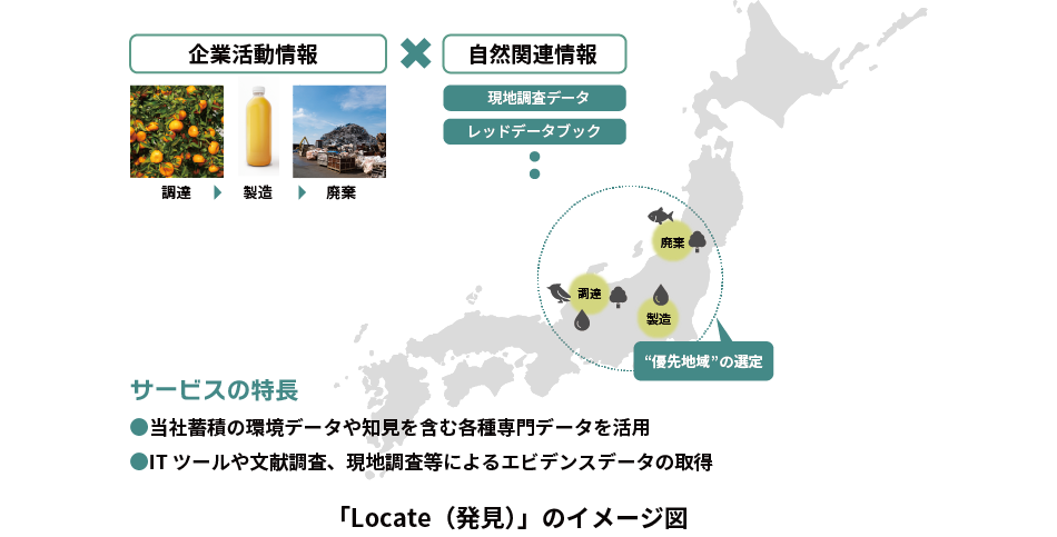 企業と自然の接点を発見、優先地域を特定