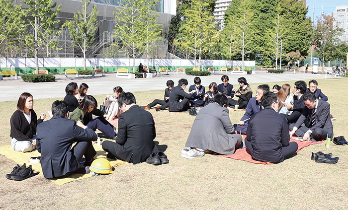 防災公園での交流会