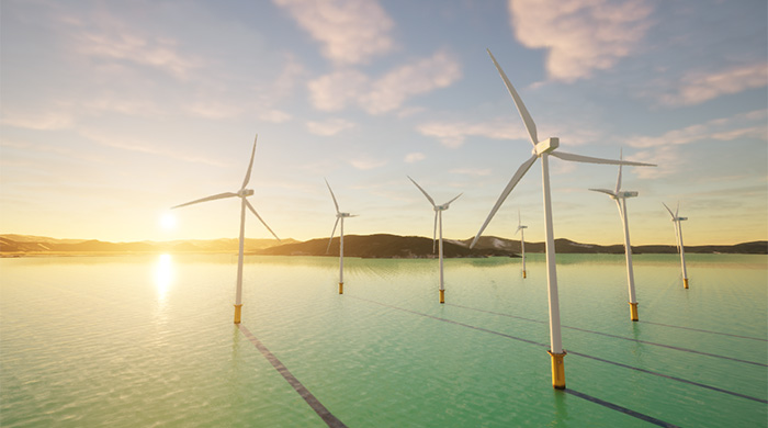 風力発電のVR景観イメージ